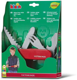 Брелок Victorinox Pocket Knife Toy 9.6092.1 красный/серый пластик д.113мм ш.29мм доп.ф.:нож карт.кор.