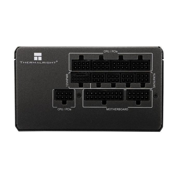 Блок питания 1000W/ Power Supply Thermalright, 1000W 80+ Platinum ATX, 3.0, PCIe 5.0, Full modular, 1x24 20+4 pin, 1xCPU 8 4+4 pin, 2xPCIe*2 8 6+2 pin, 1x12VHPWR PCIe 5.0 12+4pin 600mm, 6xSATA3, 4xMOLEX4pin, Active, 120x120mm, 150x140x86mm, APFC, OPP, OV 