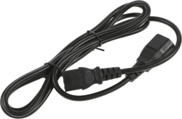 Шнур питания Hyperline PWC-IEC13-IEC14-1.8-BK C13-С14 проводник.:3x0.75мм2 1.8м 250В 10А упак.:1шт черный