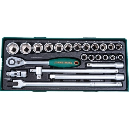 Набор торцевых головок 1/2"DR 10-32 мм 24 предмета (ложемент) Jonnesway S04H4524ST (S04H4524SP)