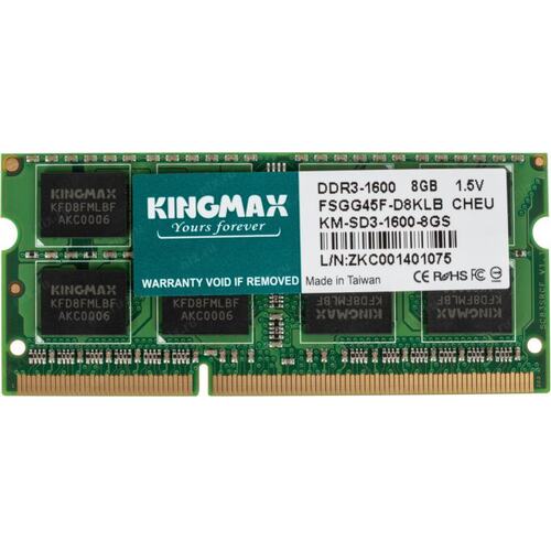 Оперативная память DDR3 8Gb 1600MHz Kingmax KM-SD3-1600-8GS RTL PC3-12800 CL11 SO-DIMM 204-pin 1.5В Ret