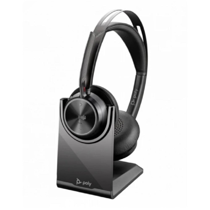 PLANTRONICS Poly 9T9J6AA#AC3 Voyager Focus 2 Microsoft Teams Certified with charge stand Headset Гарнитура беспроводная