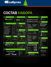 Набор инструментов Сибртех 14170 215 предметов жесткий кейс