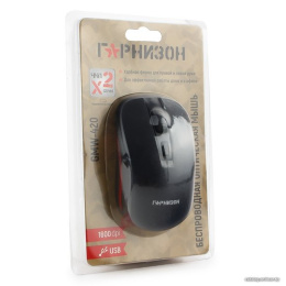Гарнизон Мышь беспров. GMW-420, чип X2, черный, 1600 DPI, 3 кн.+ колесо-кнопка, блистер