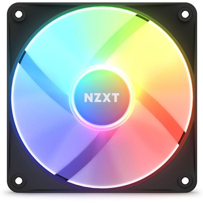 Кулер для корпуса ПК/ Case Cooler NZXT F120 RGB Core 120x120x25mm, 4-pin PWM, RGB, 78.86CFM, 33.88dBA, 1800RPM, Black RF-C12SF-B1