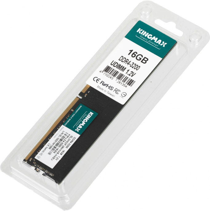Оперативная память DDR4 16Gb 3200MHz Kingmax KM-LD4-3200-16GS RTL PC4-25600 CL22 DIMM 288-pin 1.2В Ret