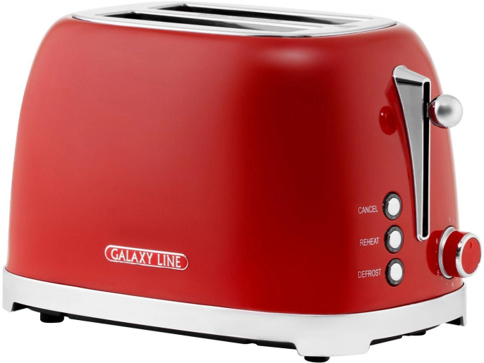 Тостер GALAXY LINE GL 2919,  красный [гл2919л]