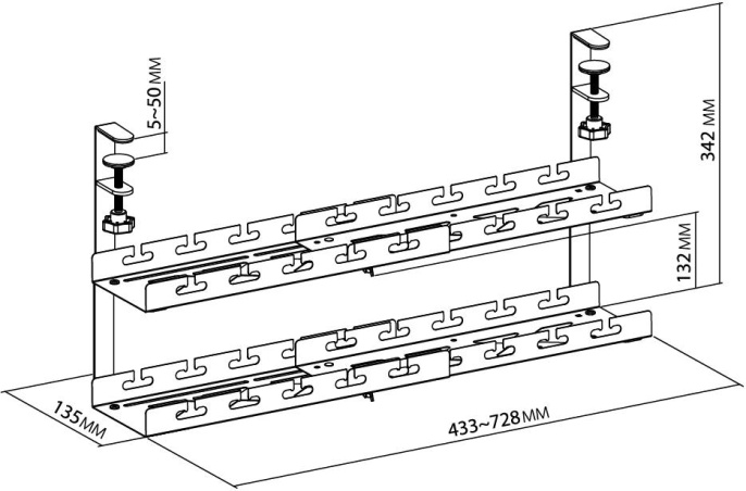 Кабель-канал Cactus для столов , белый [cs-cm-700-2wt]