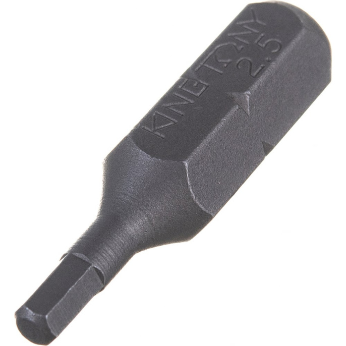 Вставка бита торцевая 1/4", HEX, 2,5 мм, L 25 мм KING TONY 102525H