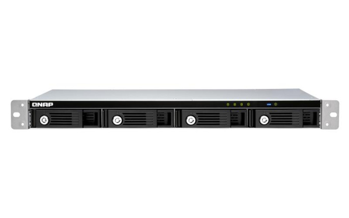 Полка расширения сетевого хранилища без дисков/ channel QNAP DAS TR-004U 4-Bay 2.5/3.5 SATA Type-C USB 3.1 Gen 1 5 Gb/s Direct Attached Storage with Hardware RAID. W/o rail kit RAIL-B02