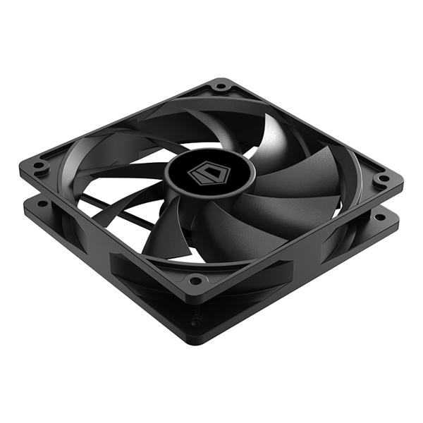 Вентилятор для корпуса ID-COOLING XF-120-K 120x120x25мм 60шт./кор, PWM, Low Noise, резиновые углы, 700-1800об/мин, черный BOX