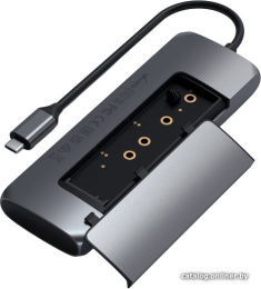 Внешний корпус Satechi USB-C NVME AND SATA SSD ENCLOSURE. Цвет: серый космос (ST-UCNSEM)