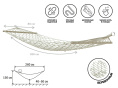 Гамак подвесной с брусками, 200х80 см, веревочный, Garden Гарден , ARIZONE 28-108120