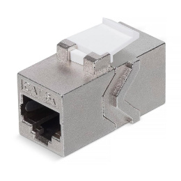 Rexant 02-0110 Адаптер проходной формата Keystone, Jack RJ-45 8P8C , FTP, CAT 6A PRO