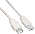 Кабель-удлинитель USB2.0 KINGPRICE KP-AmAf-v2-3m,  USB A(m) (прямой) -  USB A(f) (прямой),  круглое,  3м,  черный