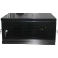 Настенный разборный шкаф КДДС 19", 15u, перфорированная дверь, 600x600, черный УТ-00001093