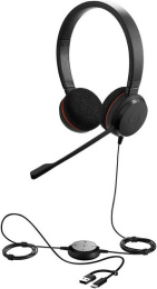 Наушники с микрофоном Jabra Evolve 20 черный накладные USB оголовье (4999-823-169)