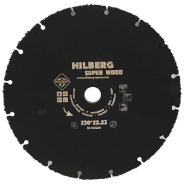 Диск карбид вольфрамовый отрезной Hilberg 230х22.23 Super Wood 530230