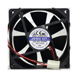 Вентилятор JAMICON JF0825B1UR 80х80х25 12В с разъемом 2 конт.MOLEX 5239-2(PHU-2) С00039867