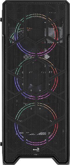 Корпус ATX Aerocool Ore Saturn FRGB-G-BK-v1, Midi-Tower, без БП,  черный [ore frgb-g-bk-v1]