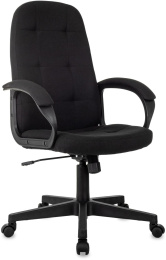 Кресло руководителя Бюрократ CH 002, ткань, до 120кг, топ-ган, черный