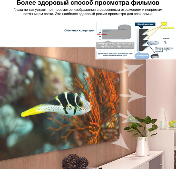 Экран на раме Cactus 100" 127x224см Alr Expert CS-PSALRE-224X127-WM 16:9 настенный натяжной черный