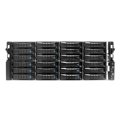 Платформа системного блока AIC HA401-VG_XP1-A401VG01 A401VG01 4U 24-bay storage server, 24x SATA/SAS hotswap 3.5"/2.5" universal "bay, 2x canister, 4x 9mm 2.5" nternal bay, 12G expander board with 2x SFF-8643, 2xSFF-8644, 1300W 1+1 redundant power supply,