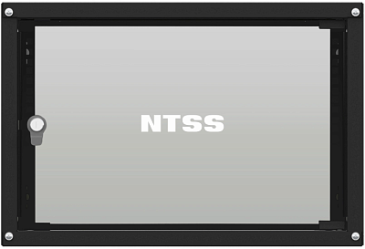 Шкаф коммутационный NTSS Lime (NTSS-WL6U5535GS-BL) настенный 6U 550x350мм пер.дв.стекл несъемн.бок.пан. 30кг черный 270мм 8.4кг 110град. 370мм IP20 сталь