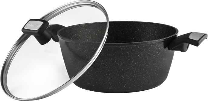 Кастрюля Polaris Monolit 24C 4л. d 24см с крышкой черный 015249