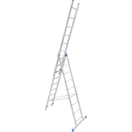 Алюминиевая трехсекционная лестница LadderBel 9 ступеней LS309