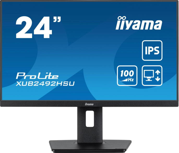 23.8" Монитор Iiyama ProLite XUB2492HSU-B6,  1920x1080,  IPS,  100Гц,  1хHDMI,  1хDP,  черный