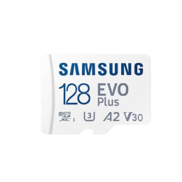 Micro SecureDigital 128GB Samsung Class 10 Evo Plus A2 V30 UHS-I R/W 90/160 MB/s + SD адаптер [MB-MC128SA/APC]