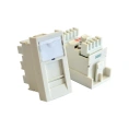 Вставка RJ-45 TWT UTP Cat.5E, 22.5x45мм со шторкой и маркировкой, белая ТWT-SIP-RJ45/F-WH