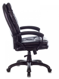 Кресло руководителя Бюрократ CH-868N, экокожа, до 120кг, черный