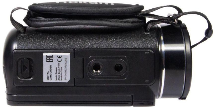 Видеокамера Rekam Allure zoom 1100, черный,  Flash,  ИК-пульт дистанционного управления, Защитная крышка объектива, Кабель USB, Аккумулятор, Мягкий чехол, Ремешок [2503000001]