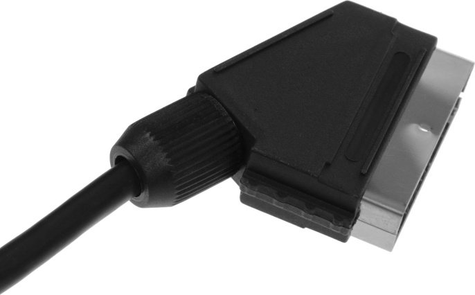 Кабель аудио-видео NingBo SCART (m)  (Г-образный) -  SCART (m)  (Г-образный),  1м, черный