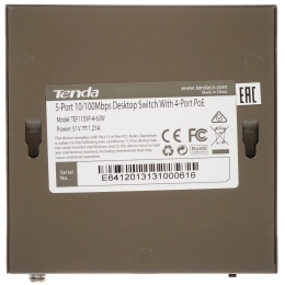 Коммутатор TENDA TEF1105P-4-63W, неуправляемый