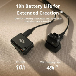 Радиосистема DJI Mic Mini (2TX + 1RX) DM3050 электретный (малый конденсатор), петличный/портативный, для интервью и репортажей/для смартфонов, круговая направленность, 20-20000 Гц, разъем подключения USB Type-C/3.5 мм, радиус действия 400 м