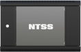 Шкаф коммутационный NTSS NTSS-W6U6060GS-BL настенный 6U 570x600мм пер.дв.стекл 60кг черный 500мм 18.8кг 220град. 370мм IP20 сталь