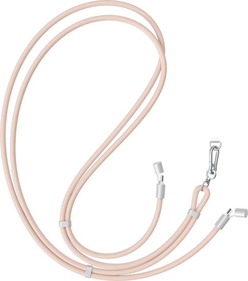 Зарядный кабель - ремень через плечо Satechi OntheGo Crossbody Lanyard Cable 60W. Длина: 1.5м. Цвет: пыльно-розовый (ST-LOTGLR)