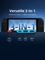USB-Хаб (концентратор) CABLETIME CBS1B (CT-SHUB31-AB) 3-в-1 с поддержкой Switch2/1 - Black+Orange+Blue