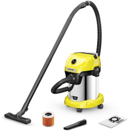 Строительный пылесос Karcher WD 3-18 S V-17/20 225Вт уборка: сухая/влажная желтый