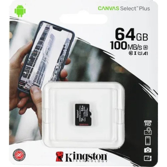 Карта памяти Kingston Canvas Select Plus microSDXC 64GB SDCS2/64GBSP