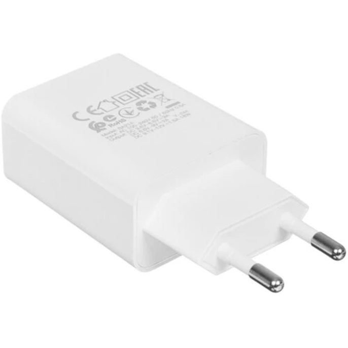 BOROFONE BA21A/ Сетевое ЗУ + Кабель Type-C 1m/ QC 3.0/ 1 USB/ Выход: 18W/ White