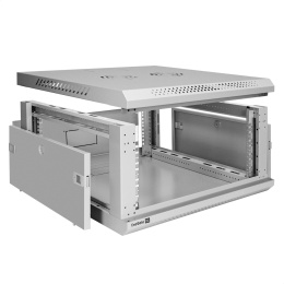 Шкаф телекоммуникационный 19" настенный 4U ExeGate EC-WM-4U.600.M.GREY 19”, 4U, 600x600x280mm ШхГхВ , передняя дверь металл, съемные боковые панели, пыле- и влагозащита IP23, светло-серый RAL 7035 EX300265RUS