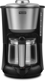 Кофеварка Rondell 1100-RE-01,  капельная,  серебристый  / черный [rde-1100]