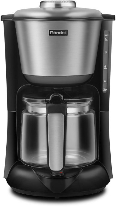 Кофеварка Rondell 1100-RE-01,  капельная,  серебристый  / черный [rde-1100]
