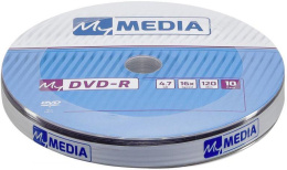 Оптический диск DVD-R MYMEDIA 4.7ГБ 16x, 10шт., pack wrap [69205]