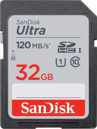 Карта памяти SanDisk Ultra 32GB SDHC Memory Card 120MB/s SDSDUN4-032G-GN6IN