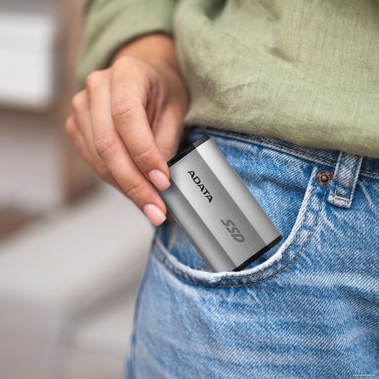 Накопитель SSD A-Data USB-C 500GB SD810-500G-CSG SD810 серый